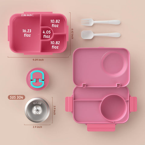 DaCool kid-friendly lunch box includes a fork and spoon for on-the-go meals