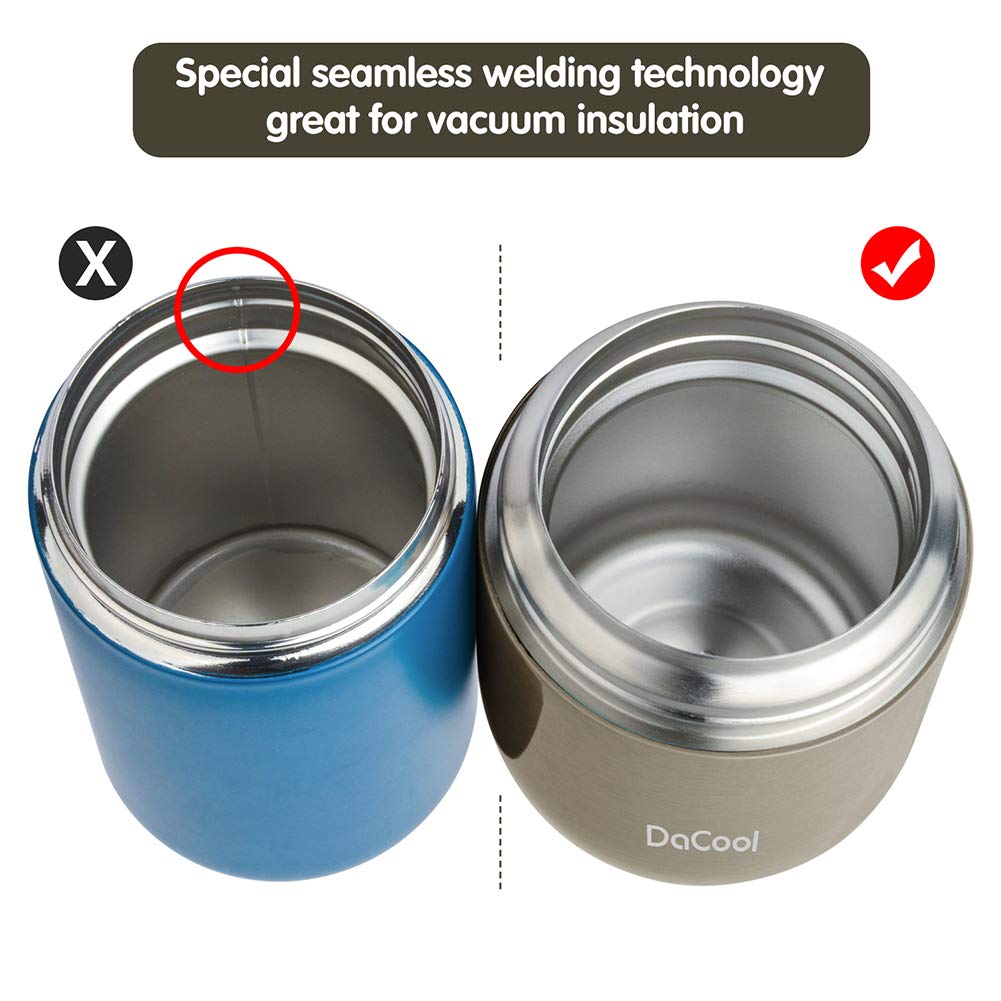 DaCool 16-ounce stainless steel jar ideal for hot lunches