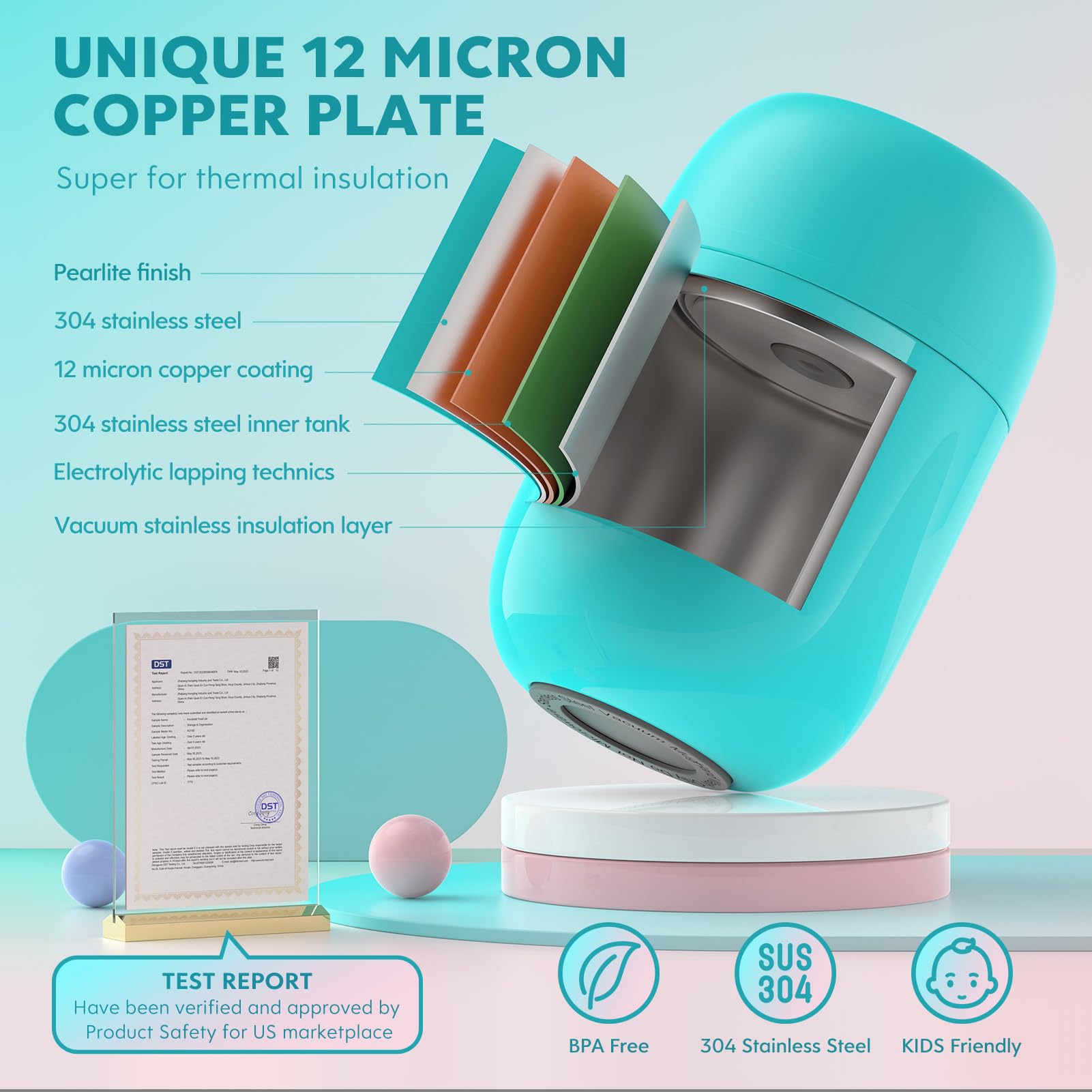 DaCool Food Thermo jar open mouth for easy filling and cleaning.