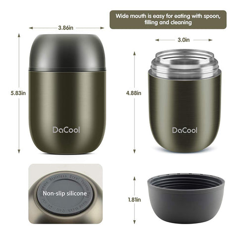 DaCool Wide mouth feature simplifies filling and cleaning after meals