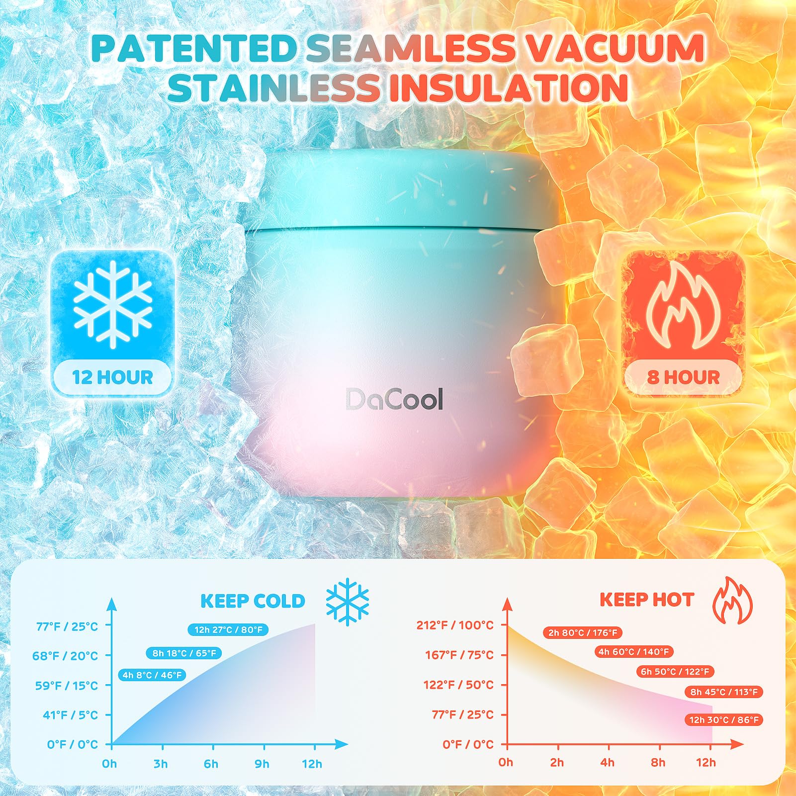 DaCool Kids Thermo BPA-free stainless steel keeps meals safe.