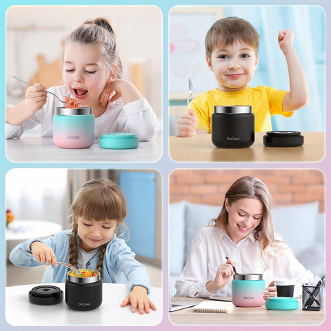 DaCool kids thermo features a cute color and compact 13.5 oz capacity