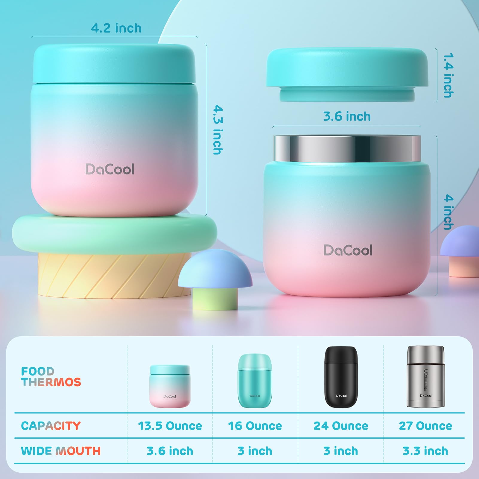 DaCool Kids Thermo dishwasher-safe body for easy cleanup.