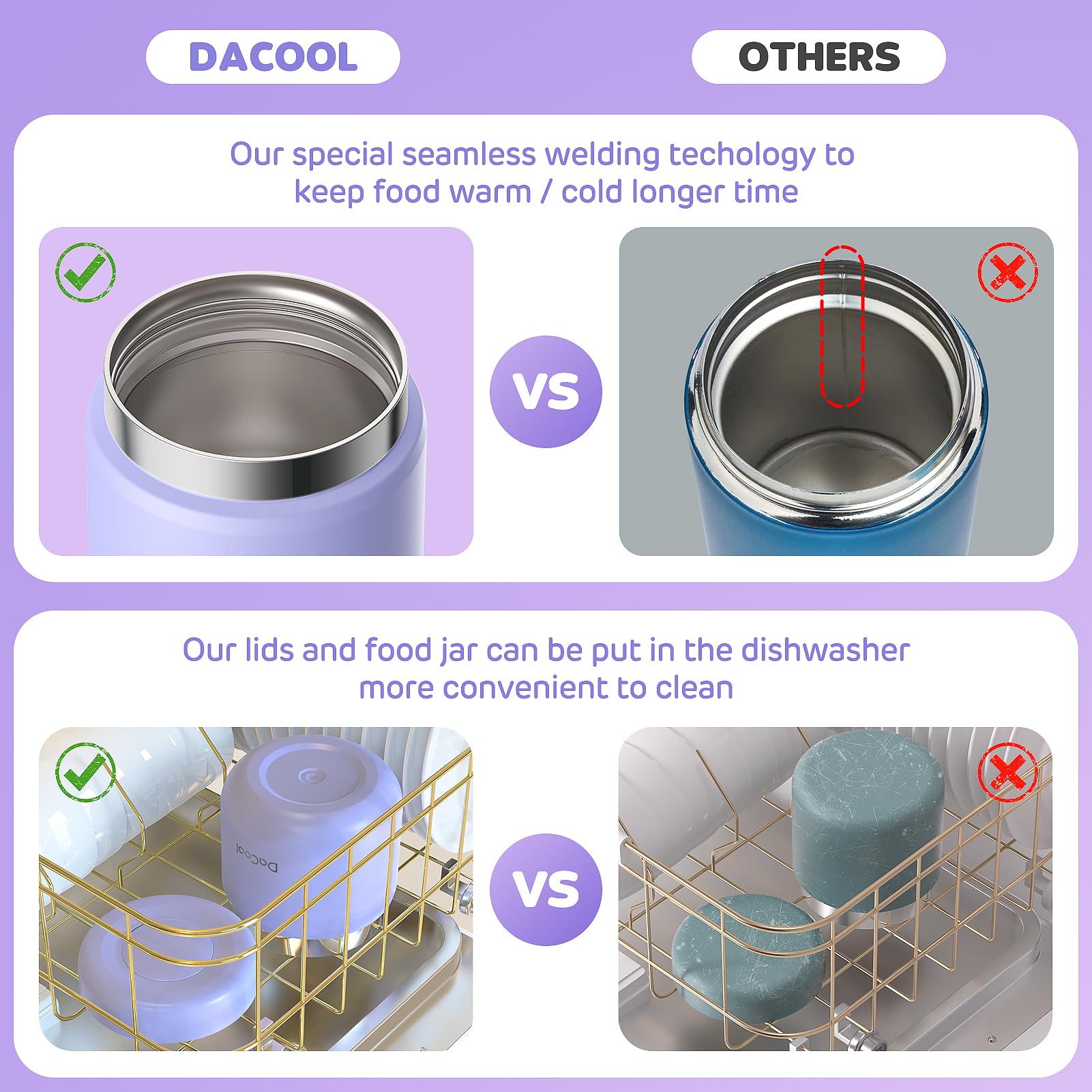DaCool Kids Thermo preserves hot or cold meals for hours outdoors