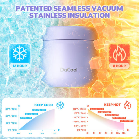 DaCool Kids Thermo leak-proof cap keeps contents securely sealed
