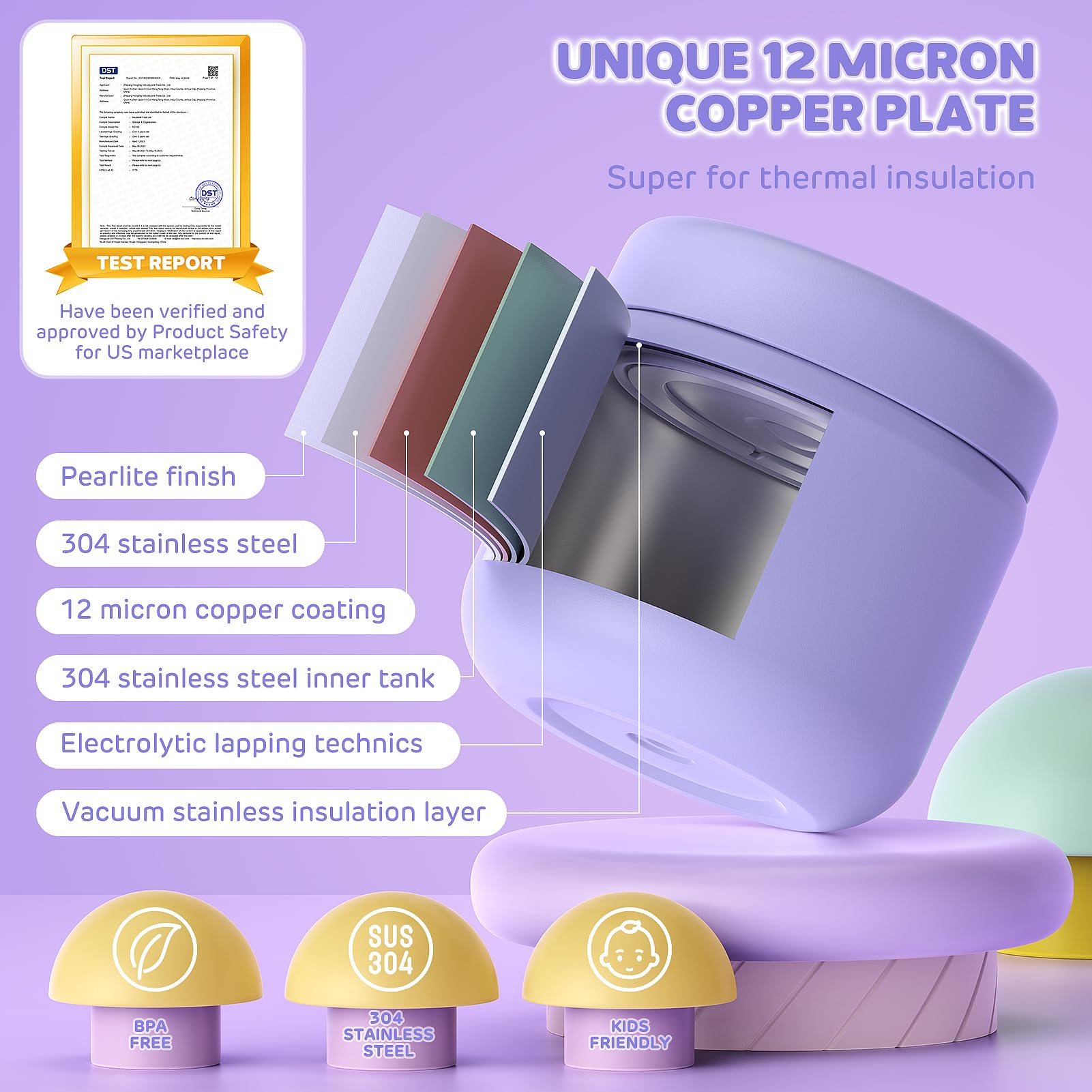 DaCool Kids Thermo in light purple adds cheerful school lunch option