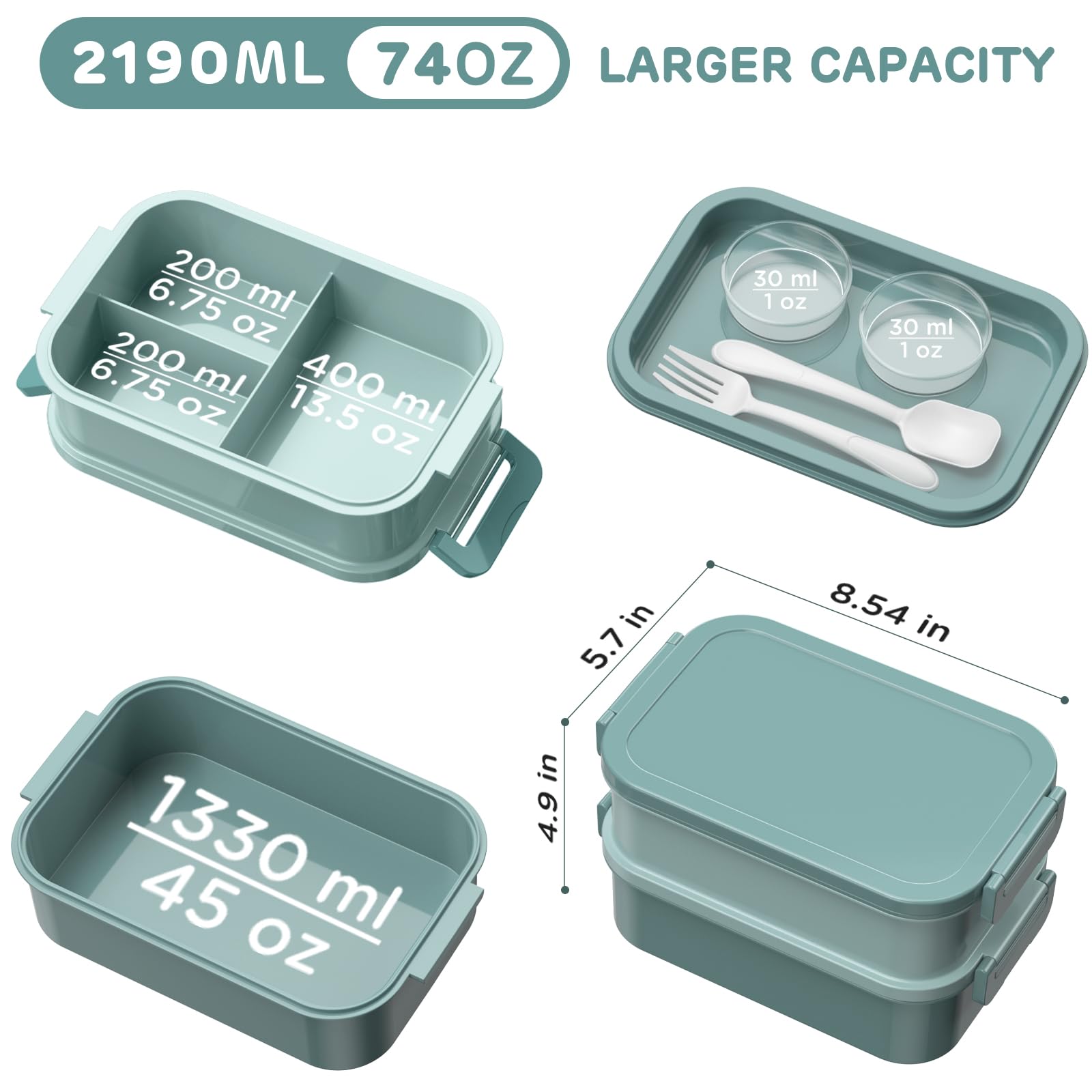 DaCool lunchbox includes a fork and spoon for on-the-go dining.