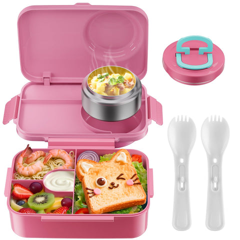 DaCool upgraded kids lunch box with built-in thermo keeps meals hot or cold