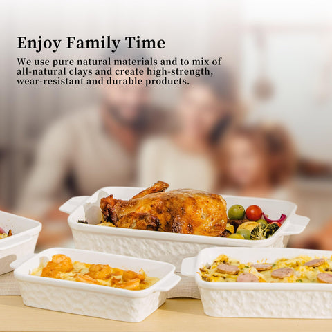 Dafuceramic casserole dishes dishwasher-safe and microwave-friendly for everyday convenience.