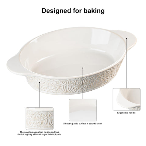 Dafuceramic glazed finish resists stains and odors for easy cleanup.