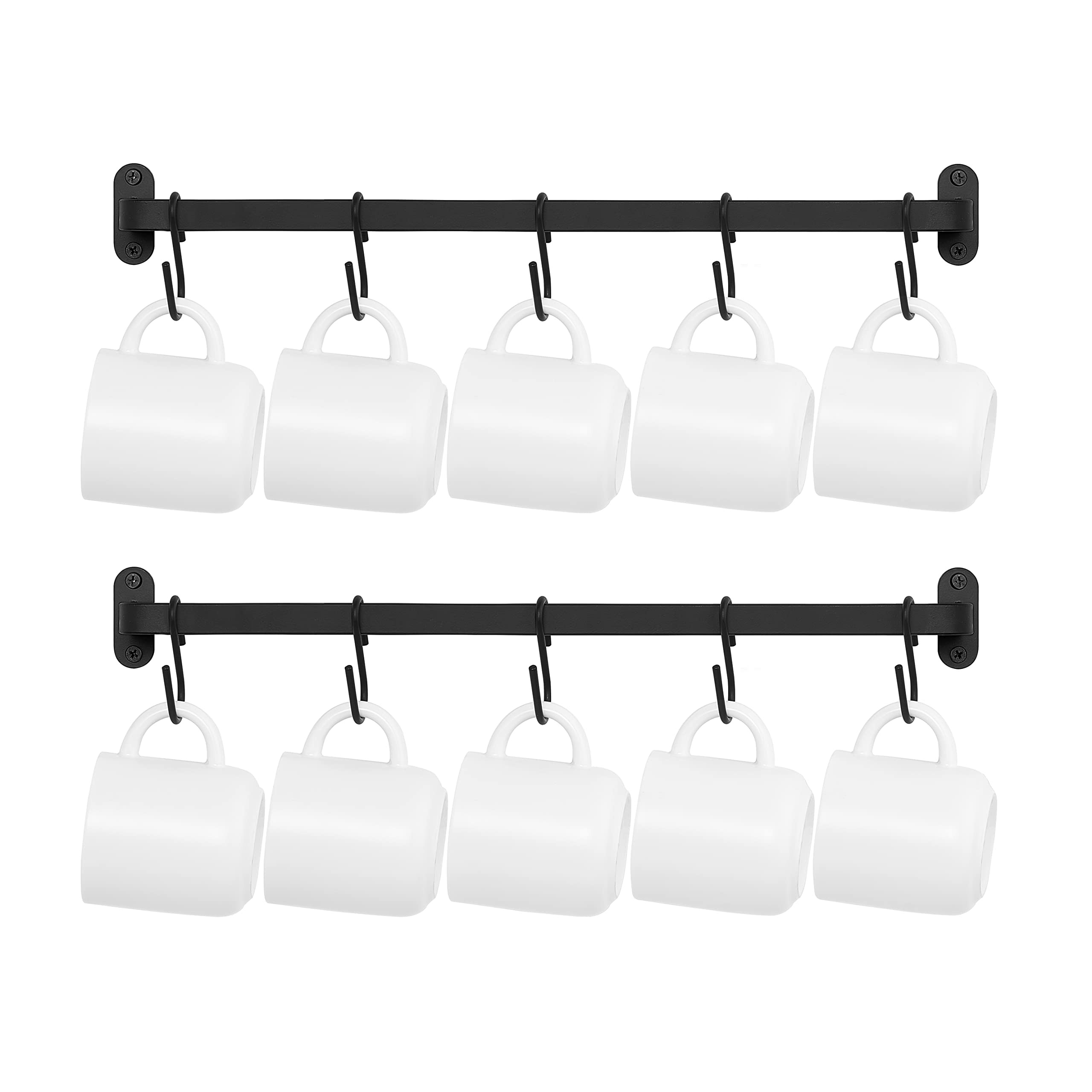 Dahey mug holder wall mount keeps mugs organized and within reach in the kitchen.