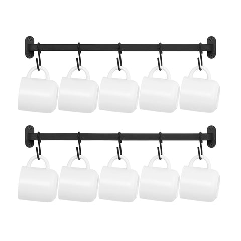 Dahey mug holder wall mount keeps mugs organized and within reach in the kitchen.