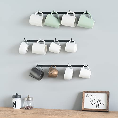 Dahey three-pack mug rack set optimizes counter space in any kitchen.