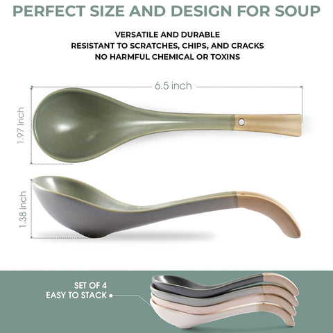 DAHO GOMSU soup spoon with non-slip bottom for steady table use