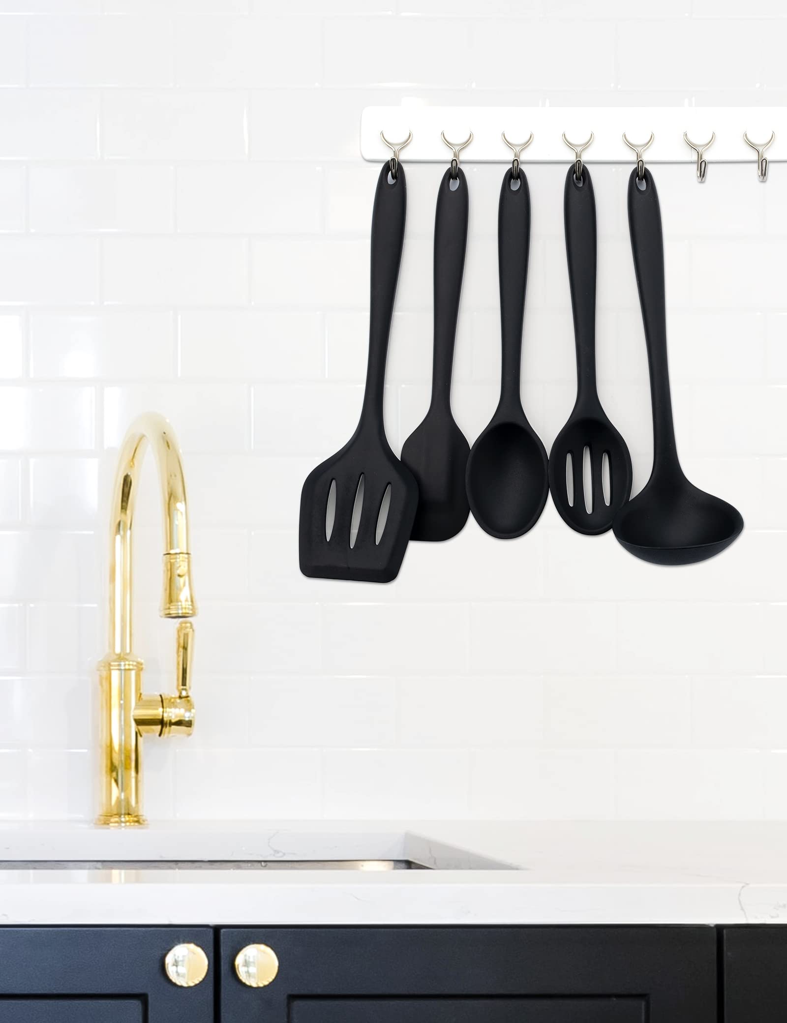 DAILY KISN heat-resistant silicone utensils up to 480°F for safe cooking