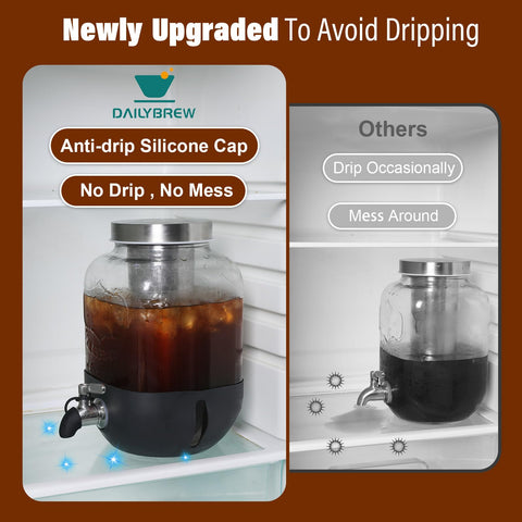 Dailybrew 1-gallon capacity fits family use and small gatherings.