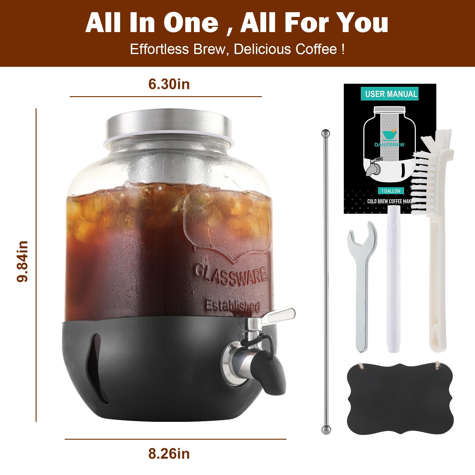 Dailybrew BPA-free lid keeps flavors fresh and easy to twist on.