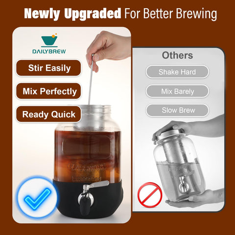 Dailybrew built-in scale line on the filter aids precise measurement.
