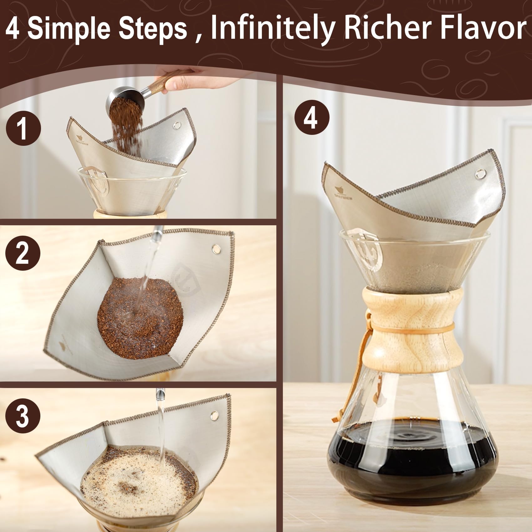 Dailybrew filter on a 6/8/10 cup pour-over setup for quick use.
