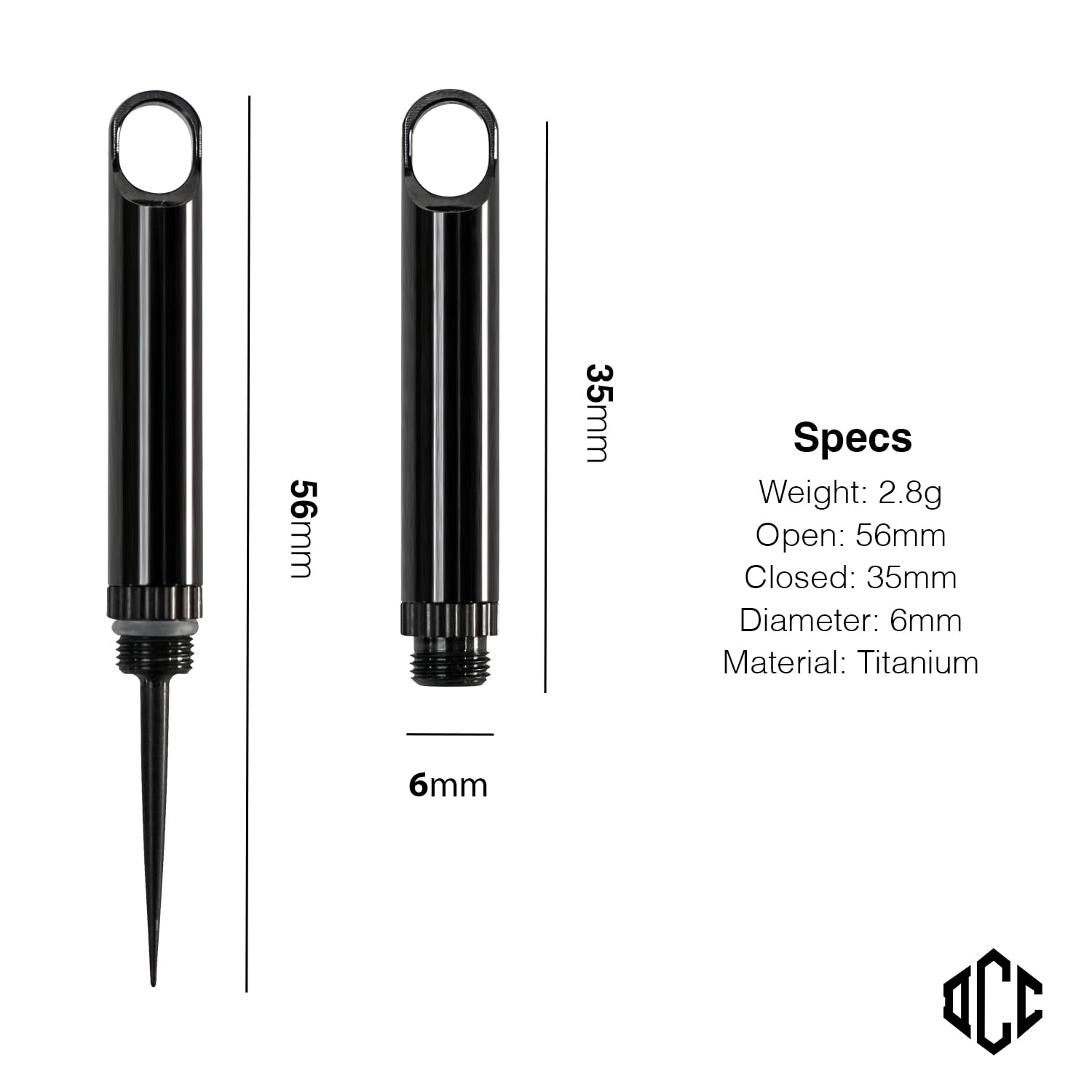 DAILYCARRYCO TiPick black finish offers discreet, stylish travel companion.