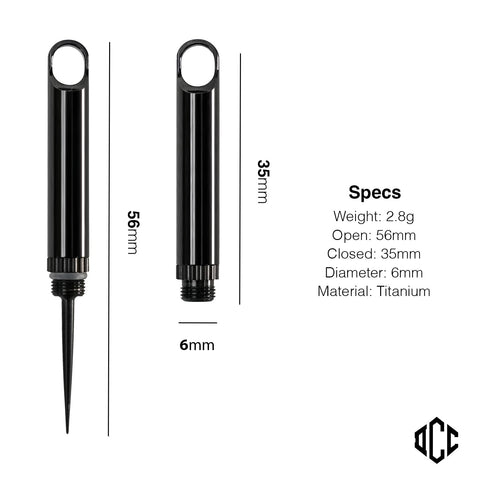 DAILYCARRYCO TiPick black finish offers discreet, stylish travel companion.