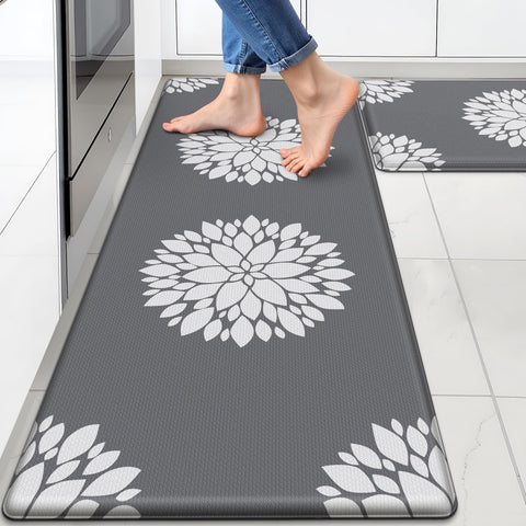 DailyCuddles kitchen mat 30-inch grey with cushioned comfort for long cooking sessions