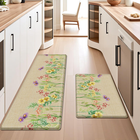 DailyCuddles kitchen mat floral design blends with kitchen decor for stylish practicality.