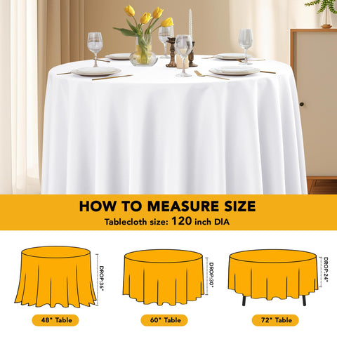 Dailyset fit for 5-6 ft round tables demonstrating snug drape