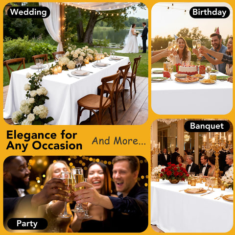 Dailyset ten-pack tablecloths provide value for multiple tables