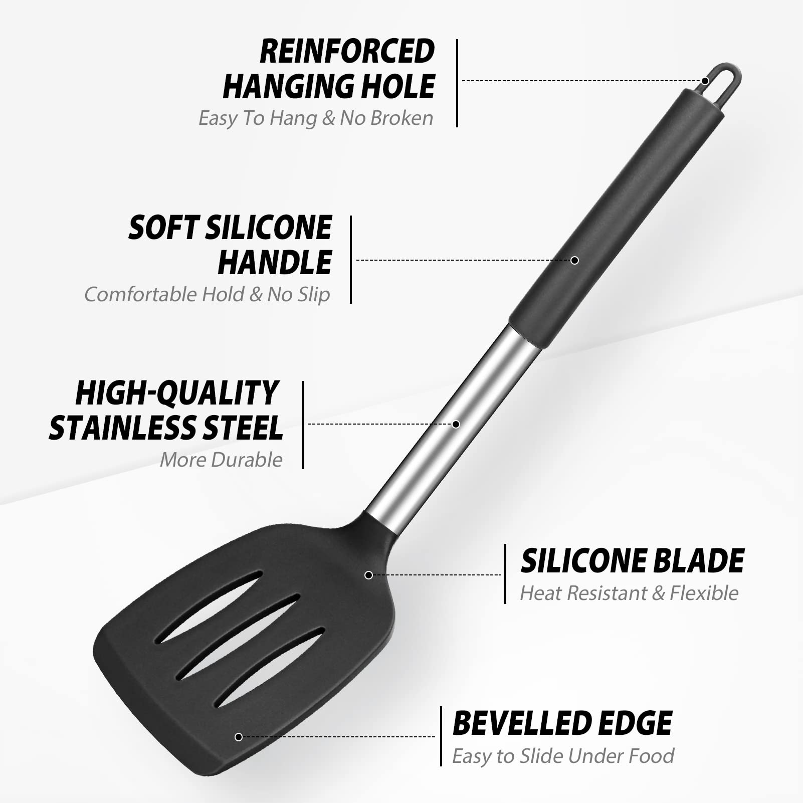 DaiRen Kitchen solid spoon close-up with comfortable grip