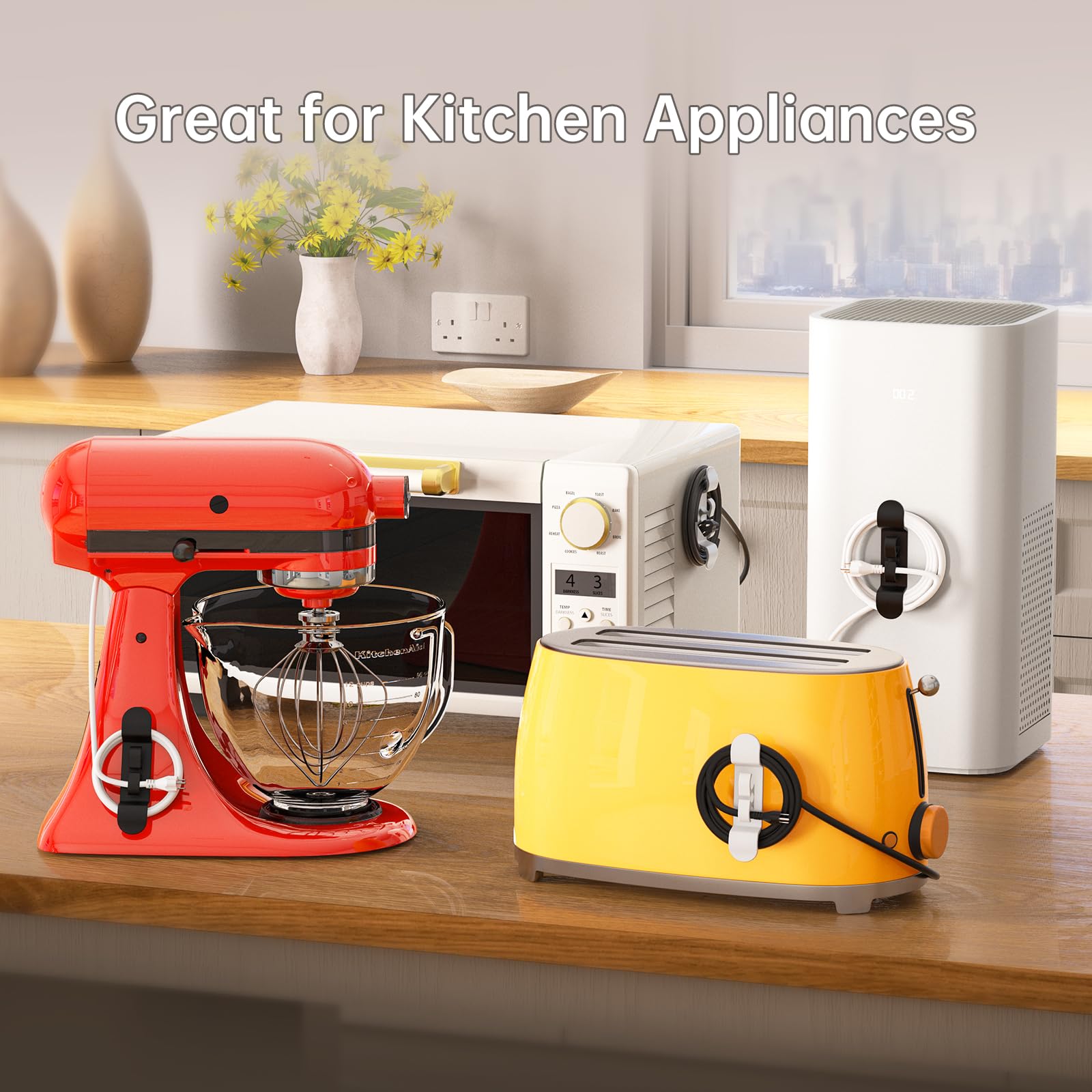 Daisyhome color options show black and white to fit various appliances.