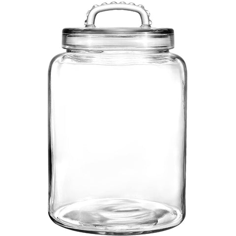 Daitouge 3 gallon glass jar with wide mouth lid for easy filling and viewing.
