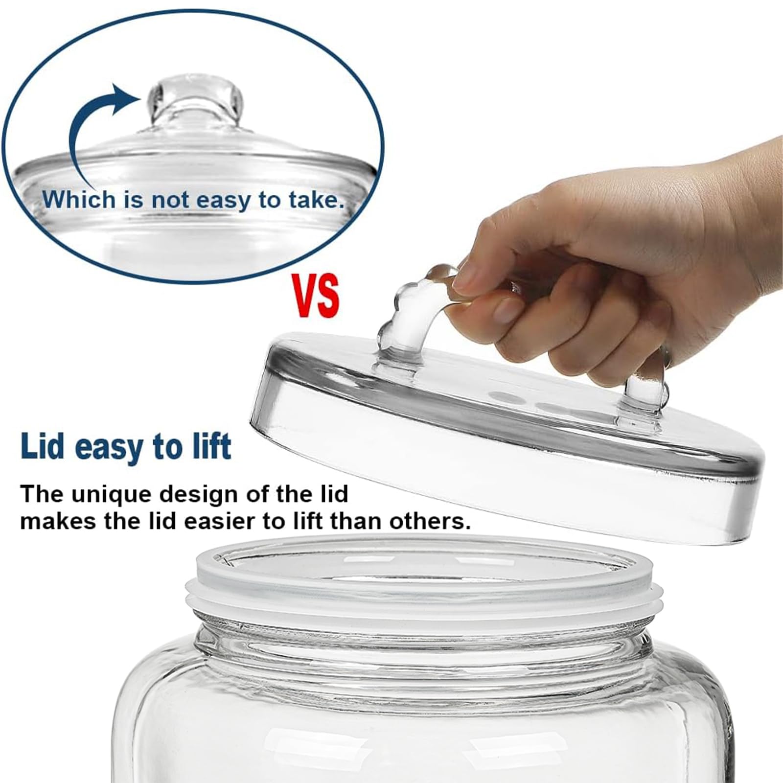 Daitouge airtight lid preserves freshness of pantry items.