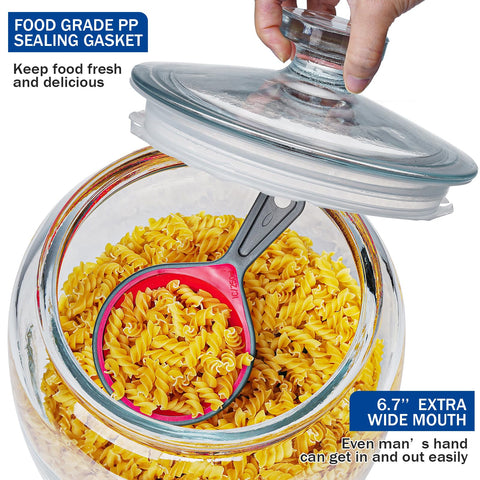 Daitouge candy jar with contemporary glass design for stylish kitchen display and storage