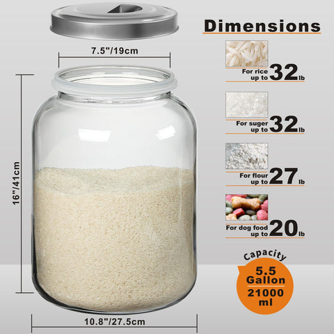 Daitouge high capacity jar helps organize bulk pantry items.