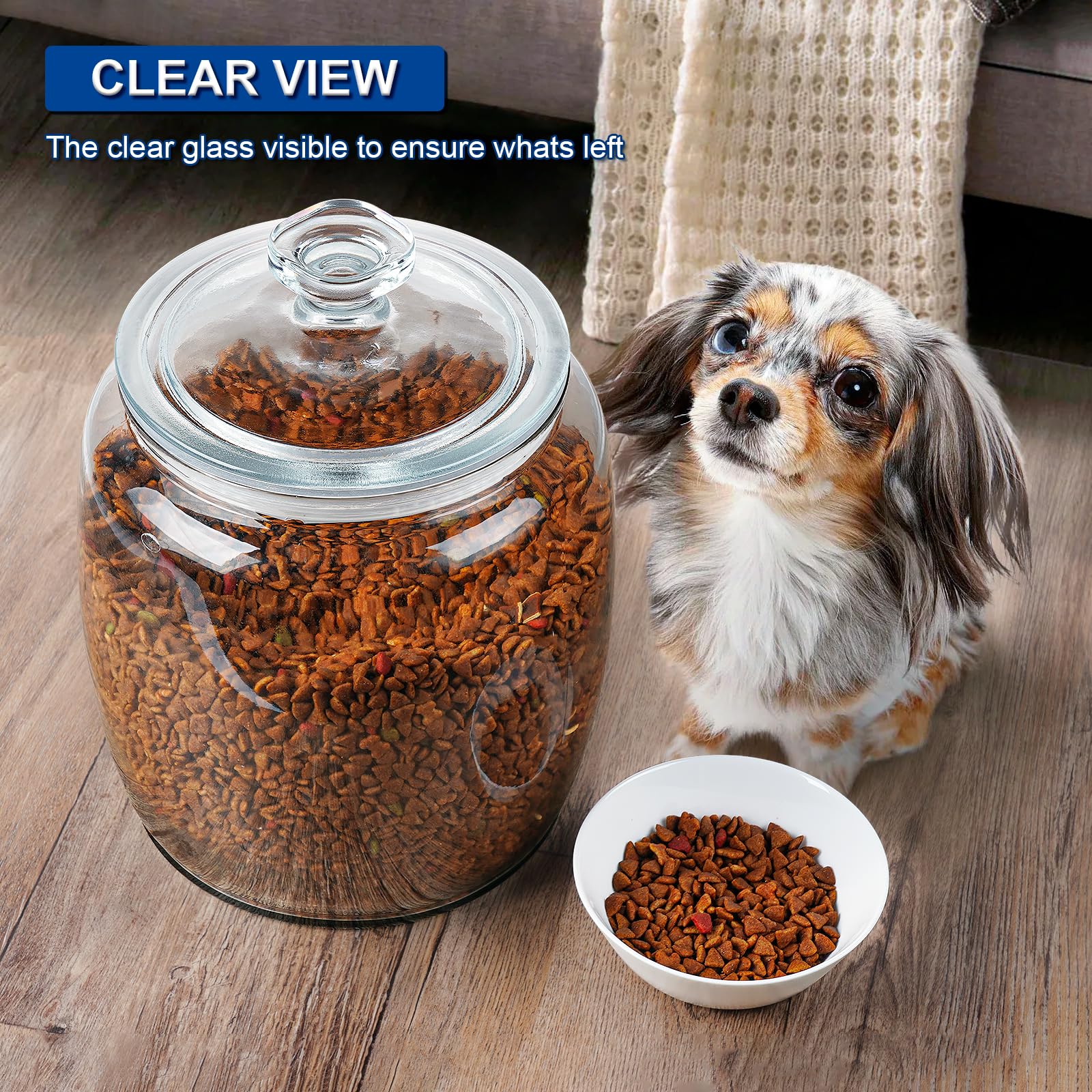 Daitouge jars add modern decor while organizing flour, rice, and pasta on display