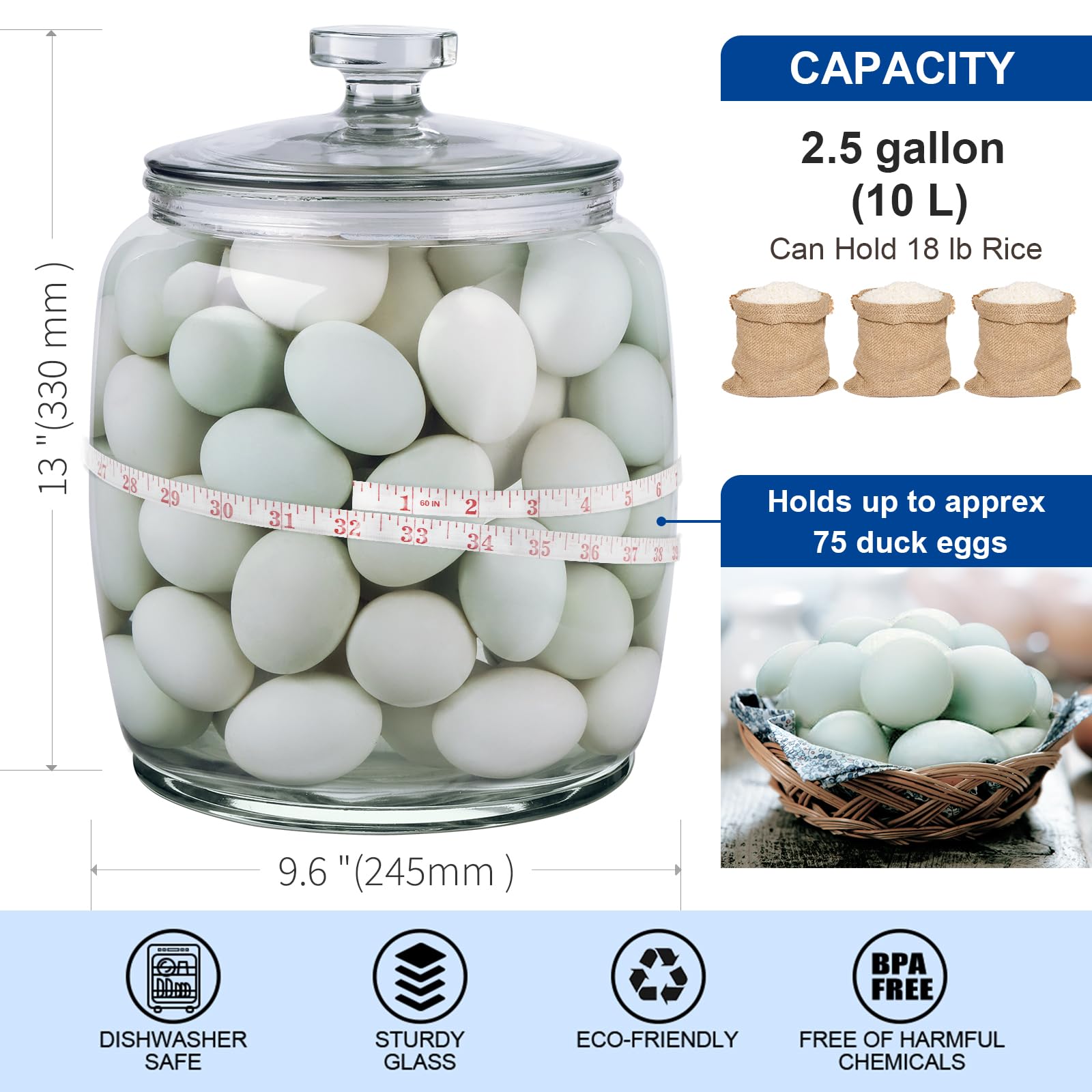 Daitouge wide-mouth jar simplifies filling and efficient canning or dry goods loading