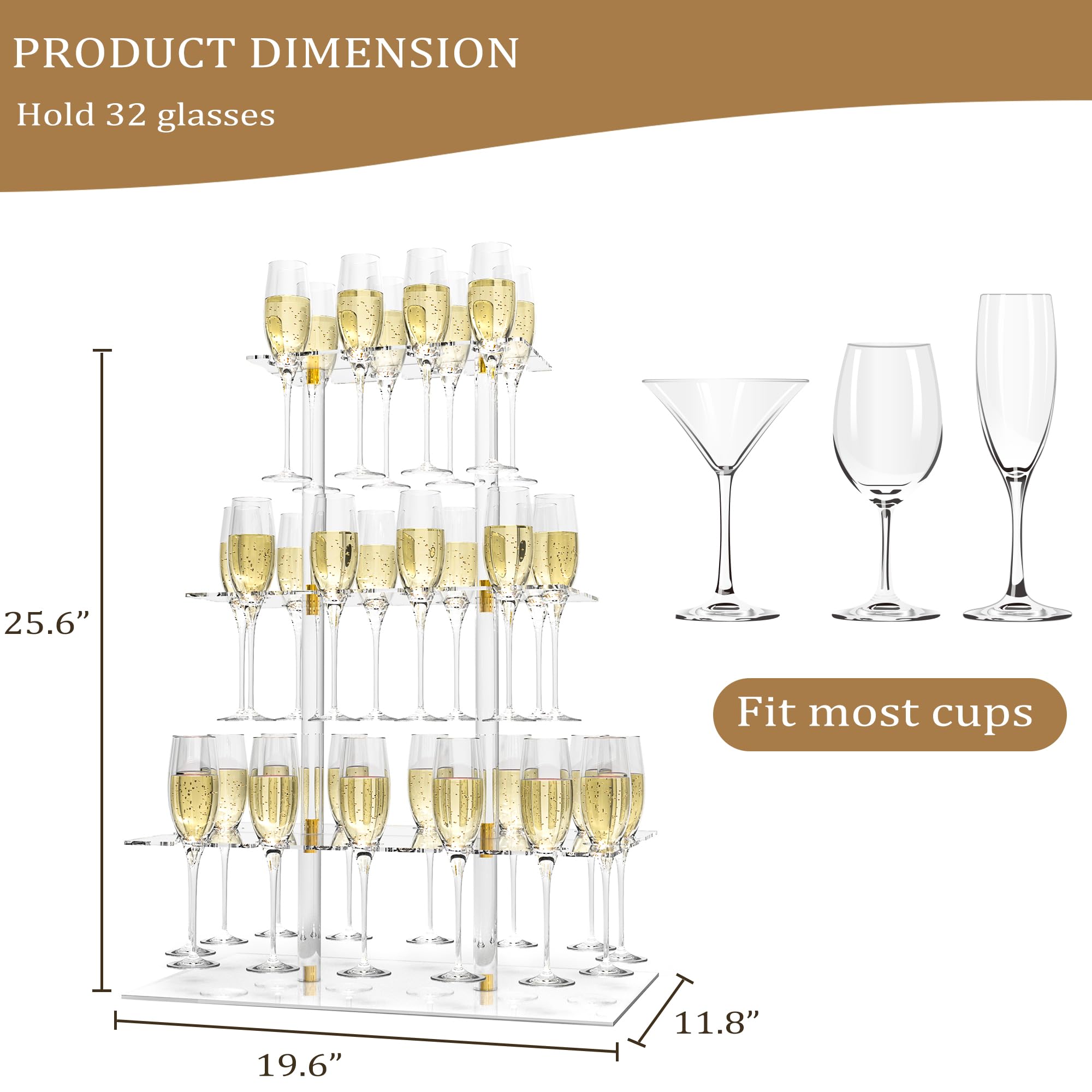 DaJi-U cocktail tree stand offers a dramatic three-tier presentation