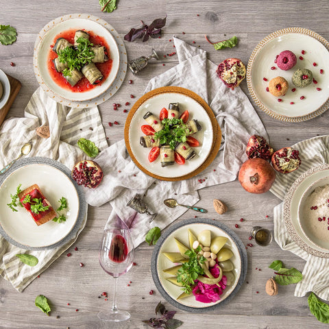 Dakartoon trivets on a dining table protecting surfaces during meals