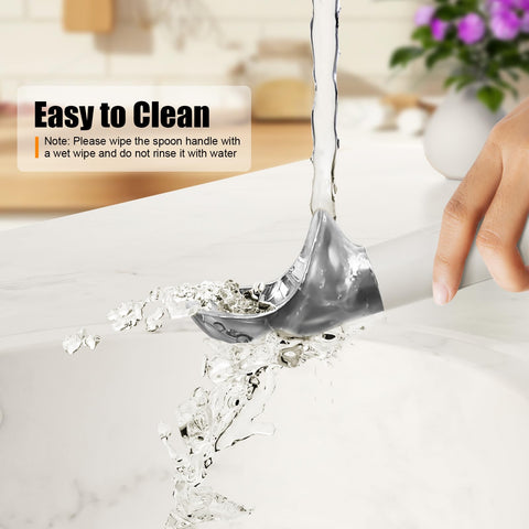 Dalicode heated ice cream scoop waterproof body cleans under running water.