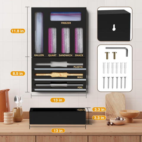 DALSHABET bag organizer for sandwich, quart, and gallon bags speeds meal prep.