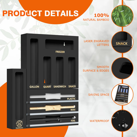 DALSHABET detachable and connectable design offers flexible placement on wall or counter.