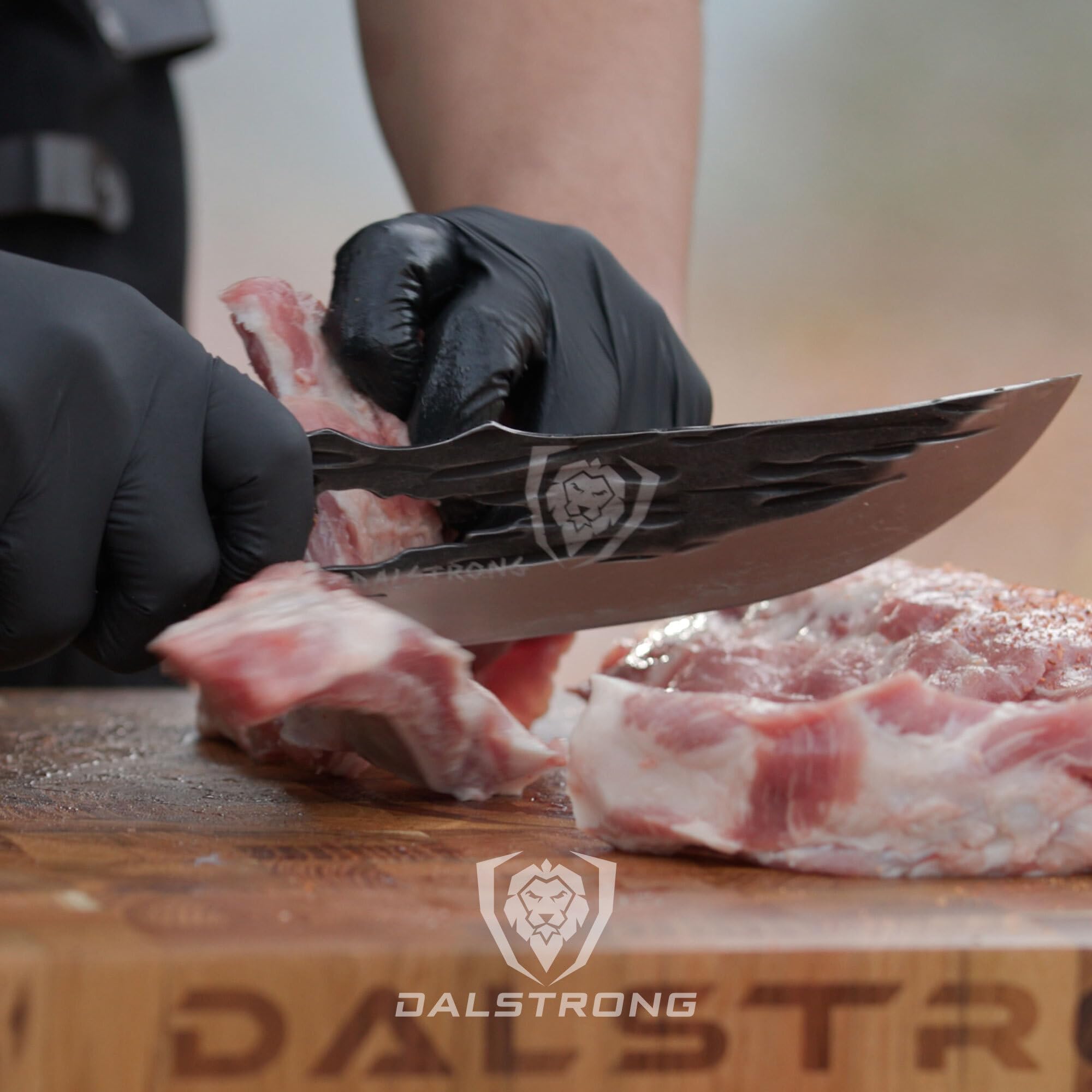 Dalstrong Barbarian in action shows smooth prep and clean cuts