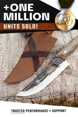 Dalstrong Barbarian 8inch leather sheath protects blade during travel