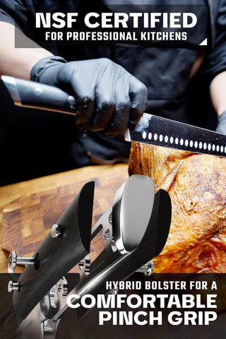 Dalstrong Gladiator Elite full-tang knife ensures balance and durability during long sessions