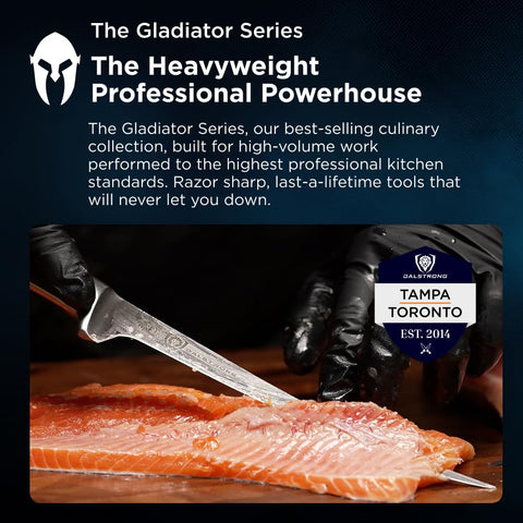 Satin-polished edge enhances precision during long slicing sessions.