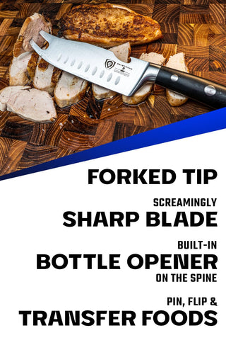 Dalstrong Gladiator Elite with G10 handle for precise control and comfort.