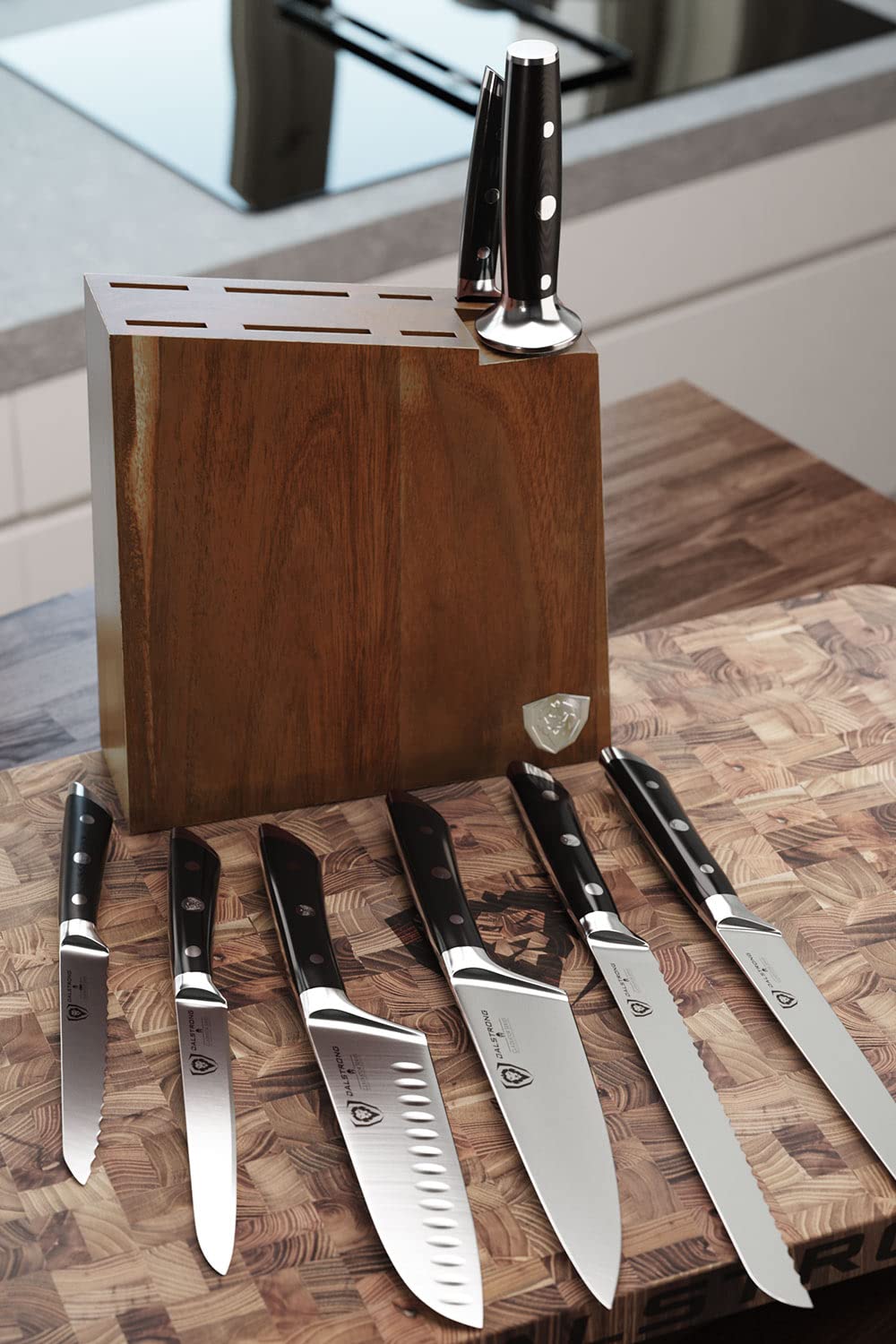 Dalstrong Gladiator honing rod to help maintain edge longevity.