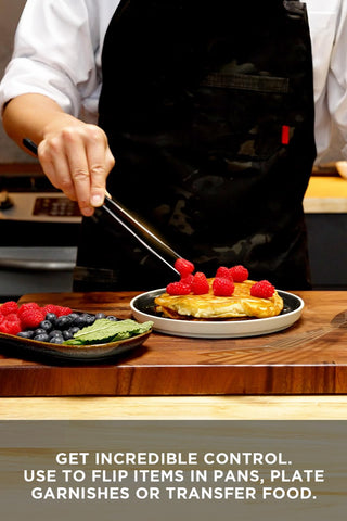 Durable high-carbon stainless steel body for kitchen use.