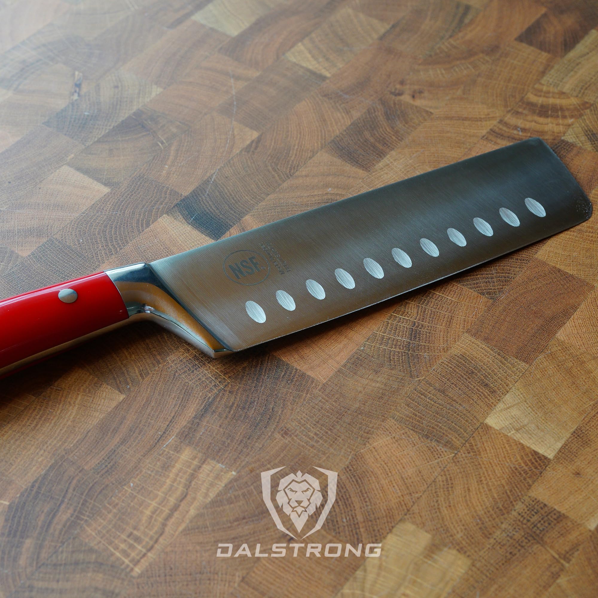 Dalstrong Nakiri NSF-certified mark indicating professional standards
